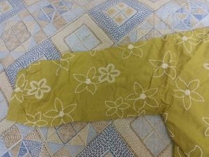 Mustard Yellow Embroidered fit and flare dress