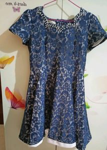 Negotiable- Blue Lace Formal Dress