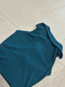 Cute Teal Button-Down Top