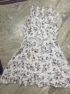 Charming Floral Print Mini Dress