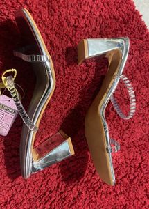 Silver Heeled Sandals