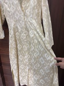 Elegant Beige Printed Kurta