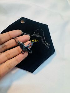 black mamba Butterfly Pendant Necklace