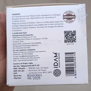 Bella Vita Organic C-Glow Face Pack
