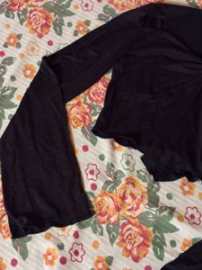 Chic Black Twist Front Top