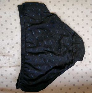 used Black Briefs with Blue Print