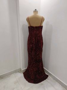 Sequin Slit Gown