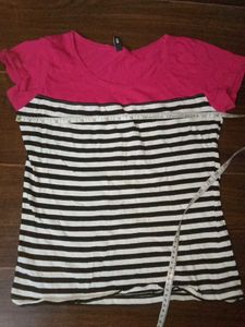 Striped &amp; Pink Tee