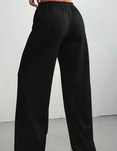 Black Wide-Leg Lounge Pants