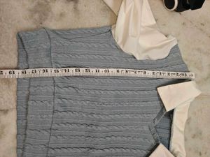 Blue Cable Knit Sweater