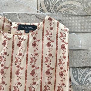 Floral Striped Sleeveless Top