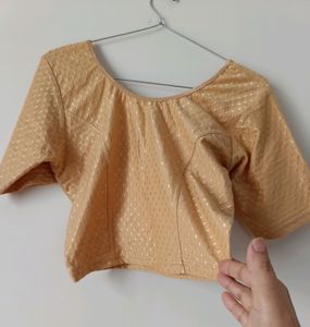Golden Strechable Blouse For Women