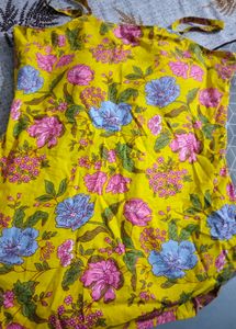 Vibrant Floral Yellow Blouse