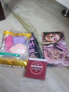 Makeup Bundle: Palettes, Kajal, Sponges