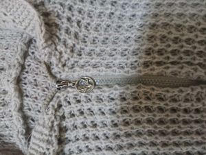 Beinge Zip Drop Shoulder Crochet Hoody💌🌻