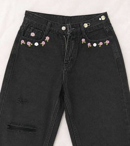 Black Straight-Fit Denim Jeans