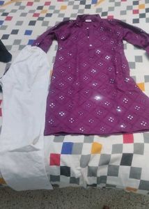 Stunning Black Sequined Kurta Set