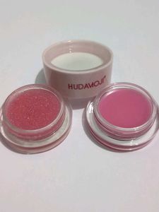HUDAMOJI Lip Scrub & Balm Set