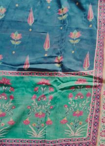 Stylish Teal Floral Print Sharara Set