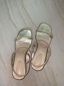 MARC LOIRE Gold Block Heels