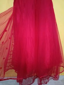 Burgundy Lace &amp; Beaded Party Dress
