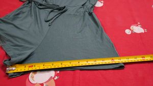 C'est Moi Bamboo V-Neck Drawstring Romper