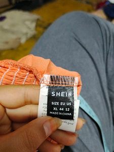 Orange Bow Bandeau Top