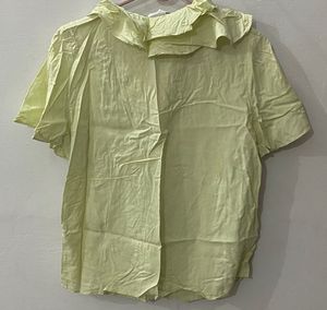 Pastel Green Ruffle Blouse