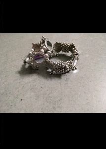Exquisite Oxidized Silver Rings - Set of 3