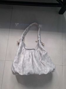 Stylish Light Grey Hobo Bag