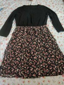 Colourblock A-line Dress