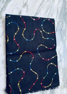 Elegant Black Saree with Colorful Border
