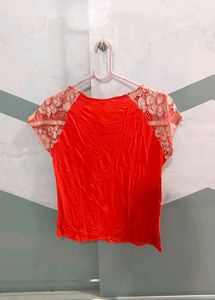 Orange Schiffily Top