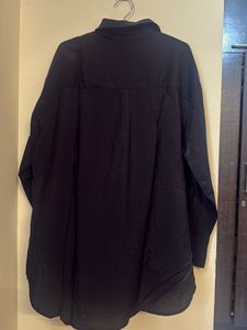 Classic Black Oversized Button-Up Shirt