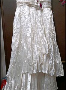 Elegant White Strapless Tiered Dress