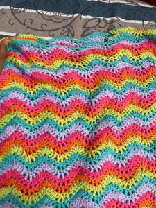 Colorful Crochet Bell Sleeve Crop Top