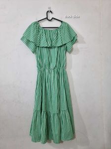Green Gingham Maxi Dress (Imported 🇰🇷)
