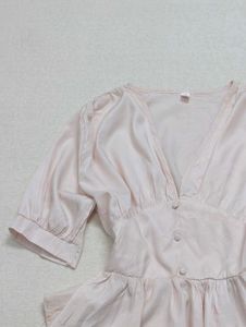 Nude Pink Satin Coquette Top 🌸