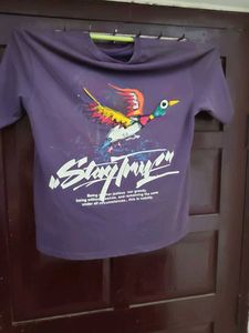 Men's Purple Graphic T-Shirt
