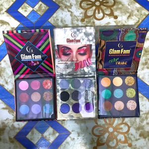 Glam Fam Eyeshadow Palettes Bundle Pack Of 3