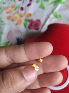 Gold Flower Stud Earrings