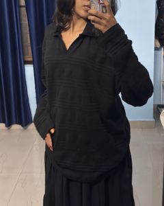 black sweater