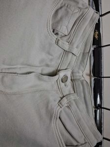 Cream Flared Jeans