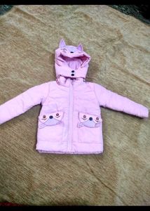 Cute Pink Fox Hooded Jacket