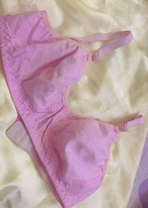 New Comfortable Light Pink Cotton Bra