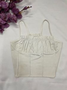 Cream Ruffle Camisole Top