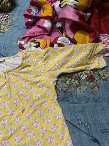 Yellow short kurti
