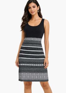 PATTERNED CASUAL DRESS 🖤