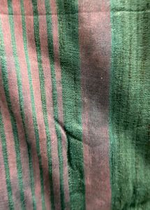 Turquoise &amp; Lavender Striped Saree