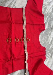 Red Kurta Set with leggings